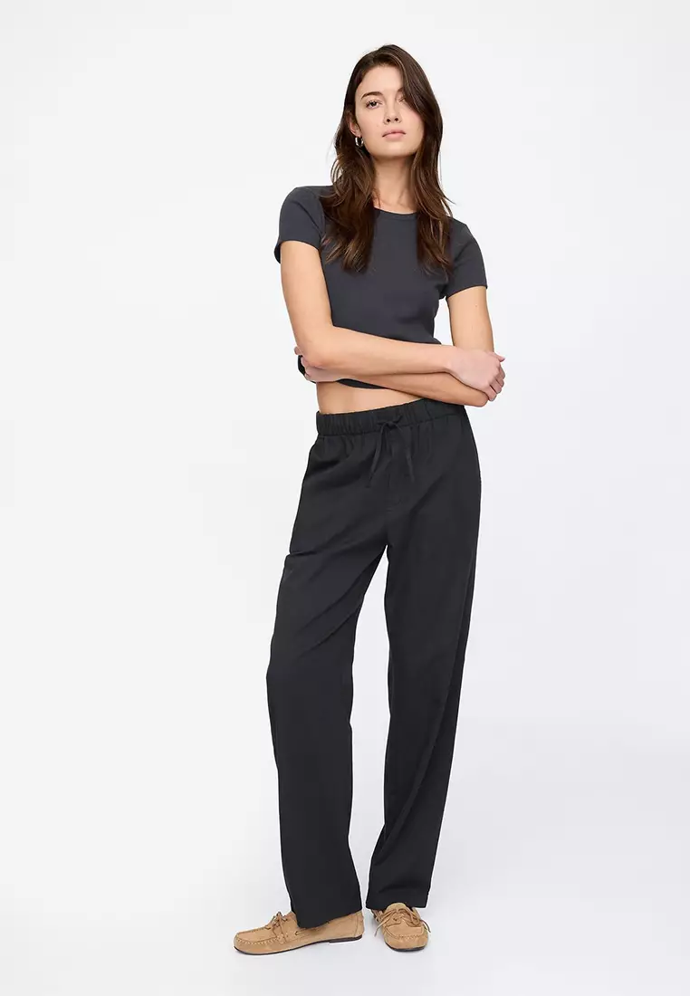 Mid Rise Easy Twill Pants