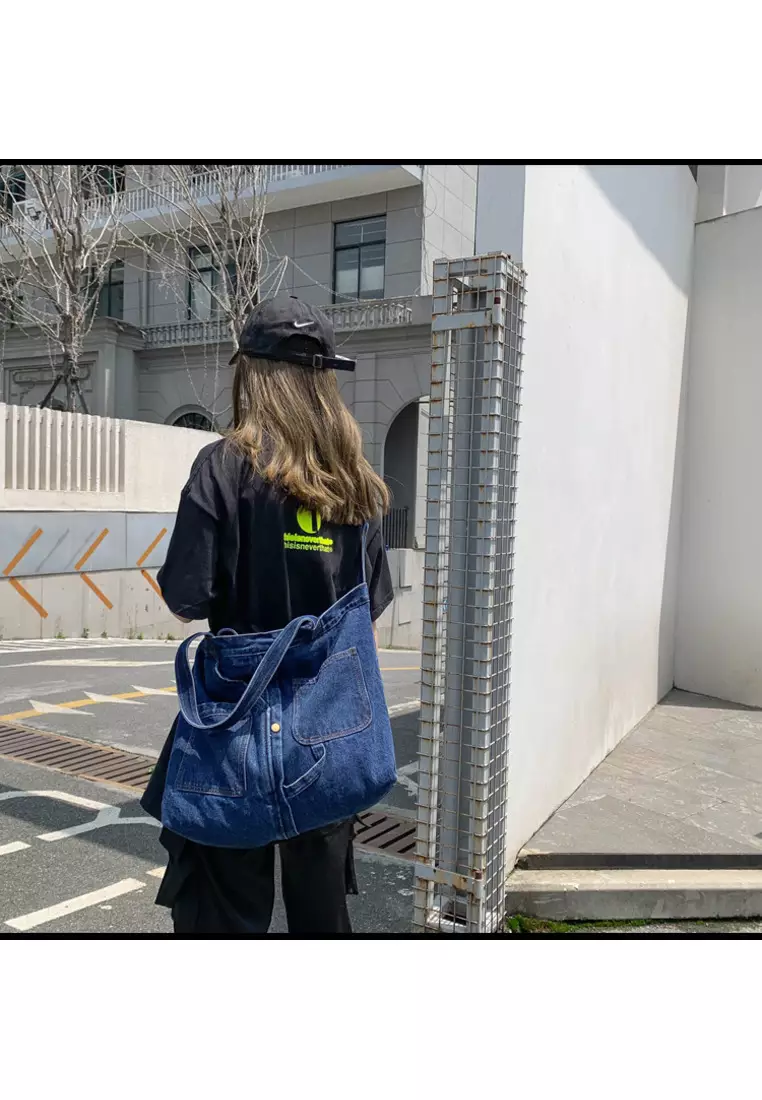Denim casual Japanese shoulder bag