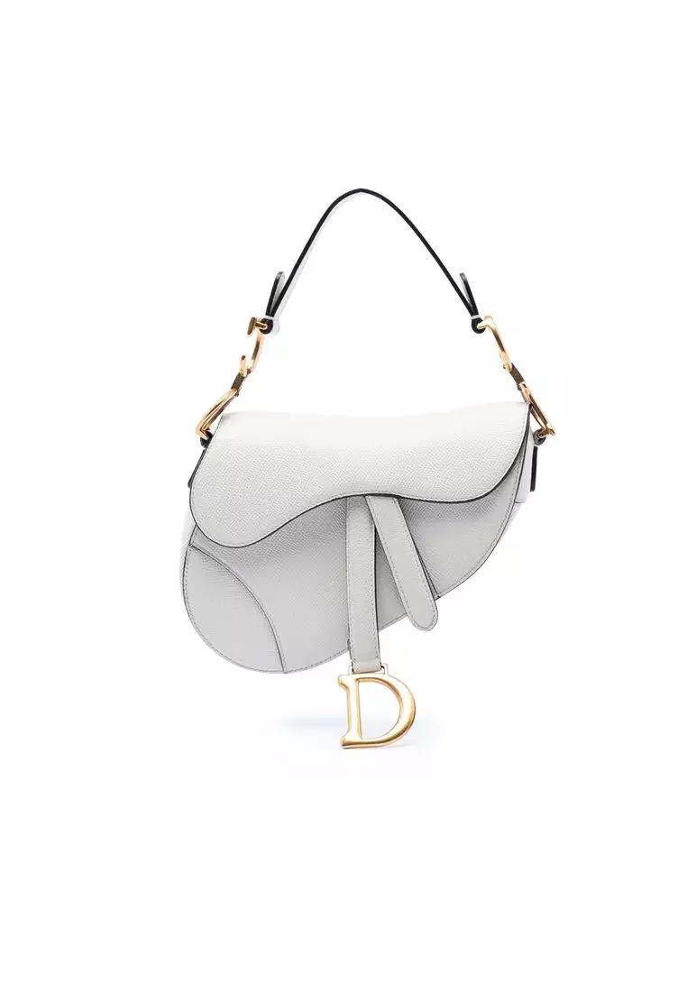 Pre-Loved Dior Mini Grained Calfskin Saddle Bag