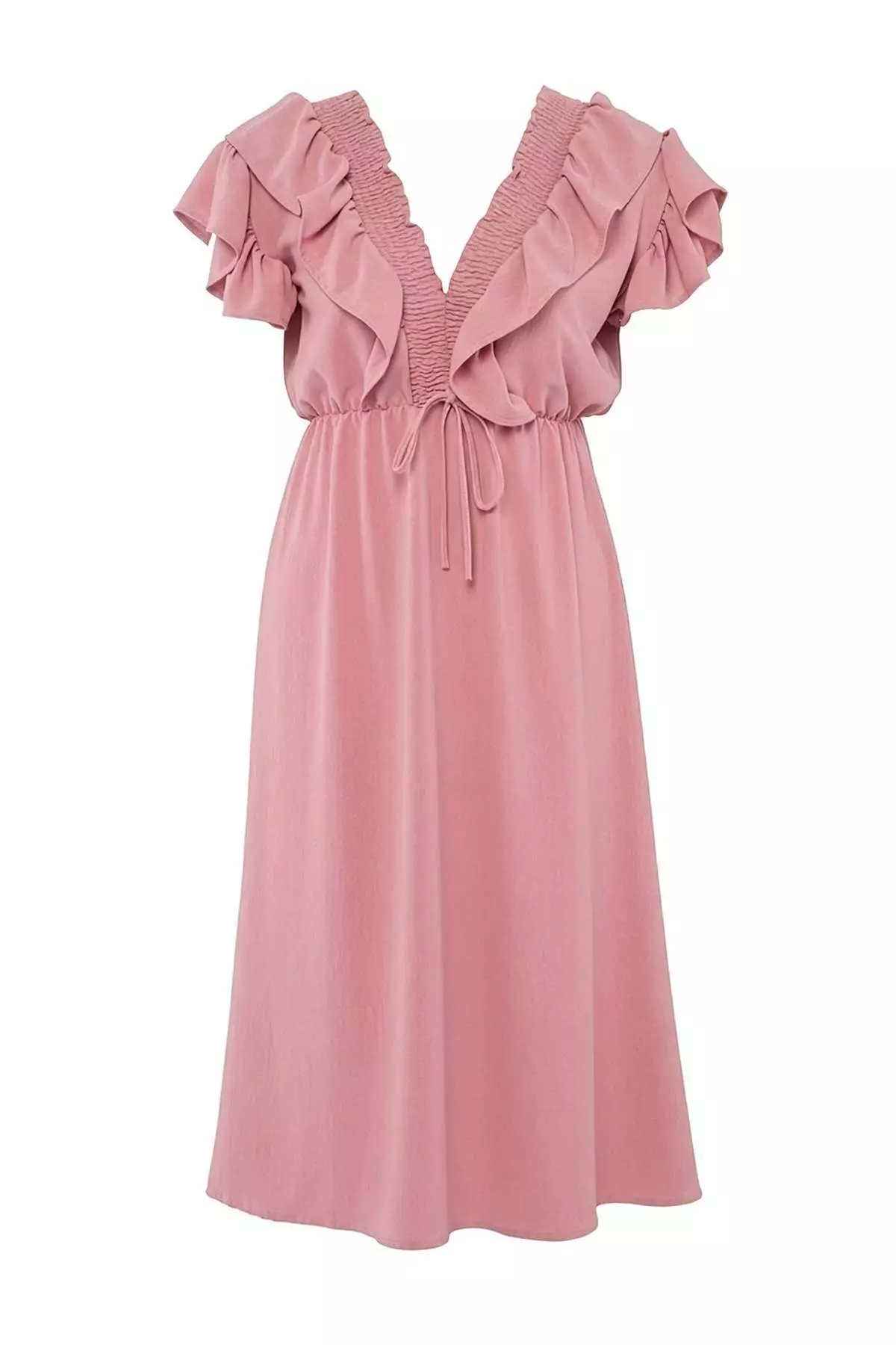 Pink Woven Plus Size Dress Tbbss26Ah00034