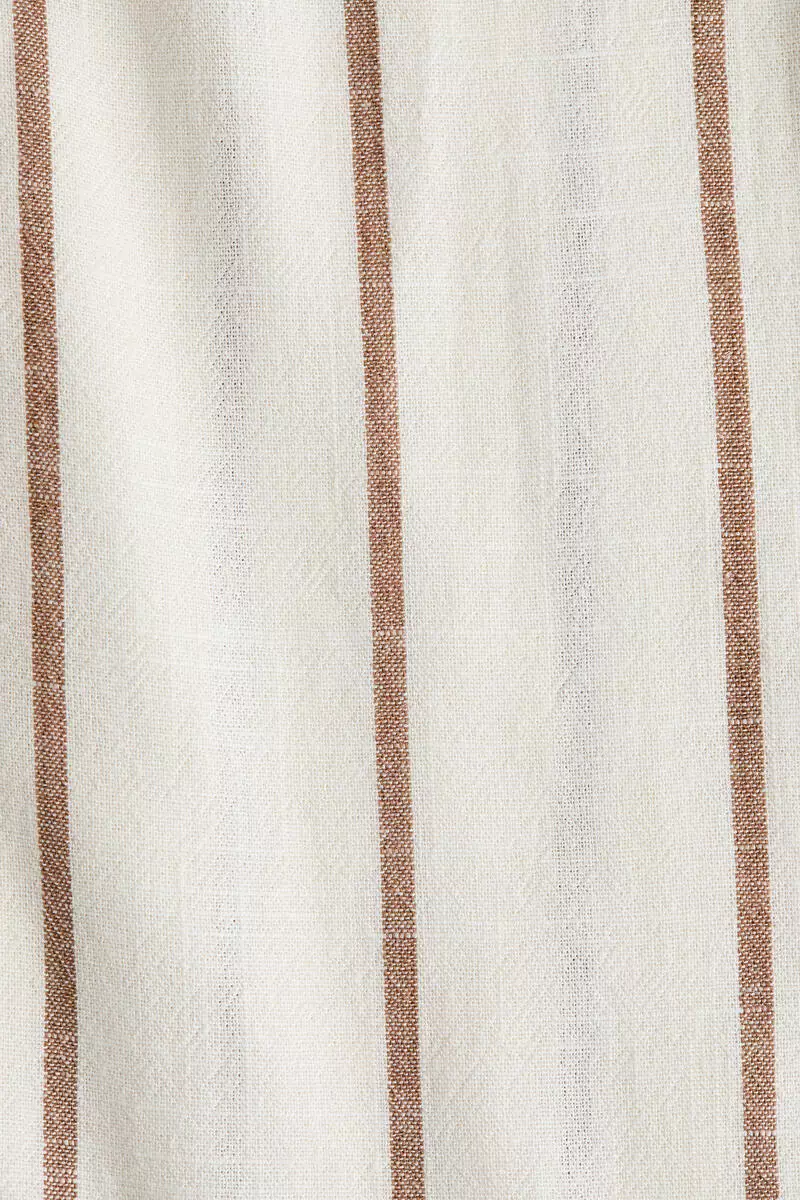 Linen-blend drawstring trousers