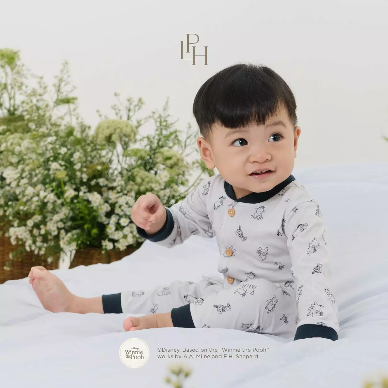 Little Palmerhaus - Disney Pooh Sweet Things Baby Pajamas (Piyama Bayi Lengan Panjang) Honey Pooh