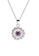ADORA purple Silver Flower Pendent Necklace AE6DCACA68456DGS_1