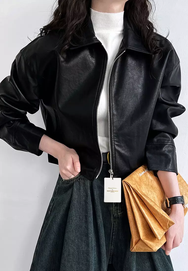 Women's Faux Leather Biker Jacket YX9595