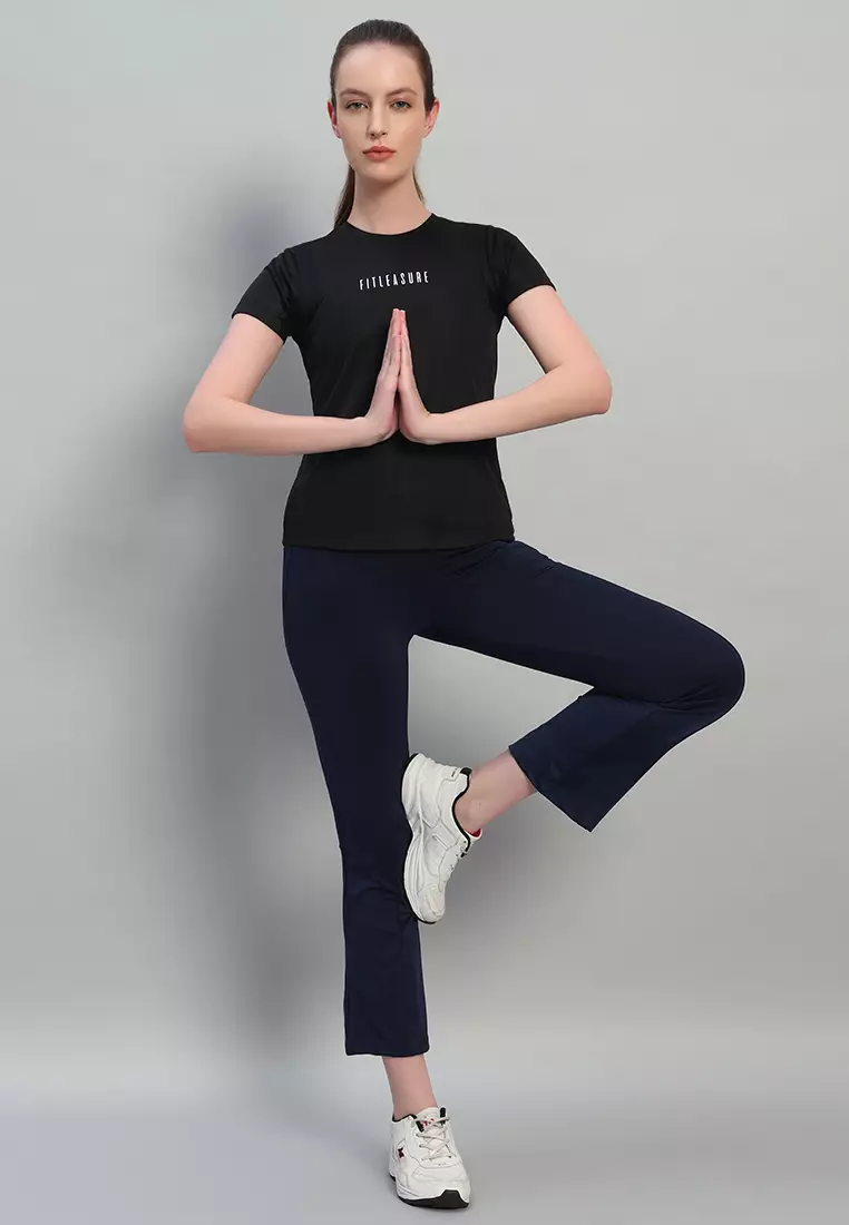 Kaos Hitam Poliester Aktif  Wanita