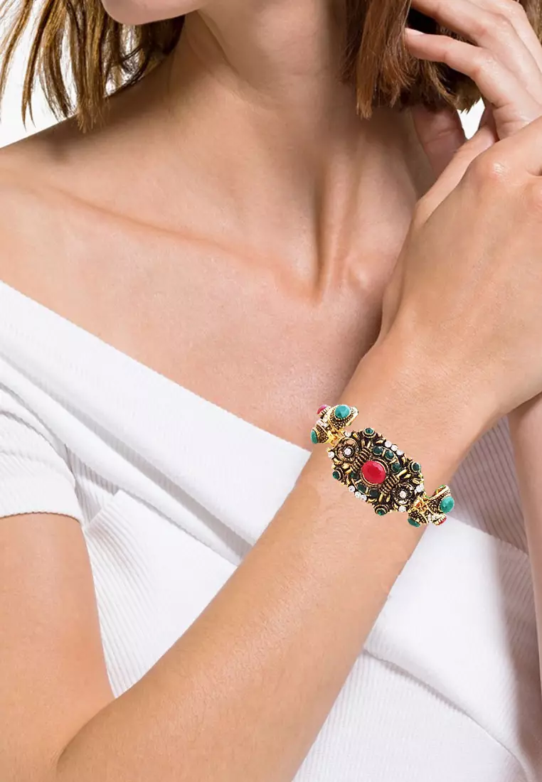 Ashka Bijoux Rhinestones Bracelet