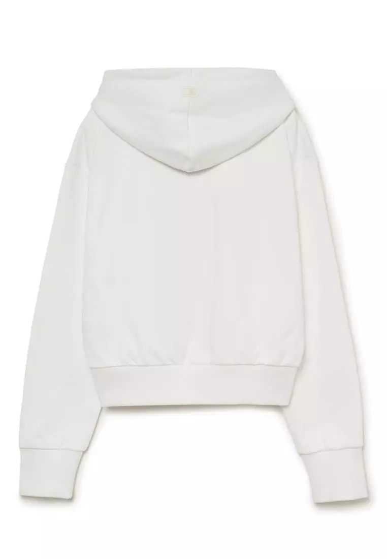 WOMEN'S BASIC ATHELISURE MEDIUM LOGO CROP HOODIE LOS ANGELES DODGERS