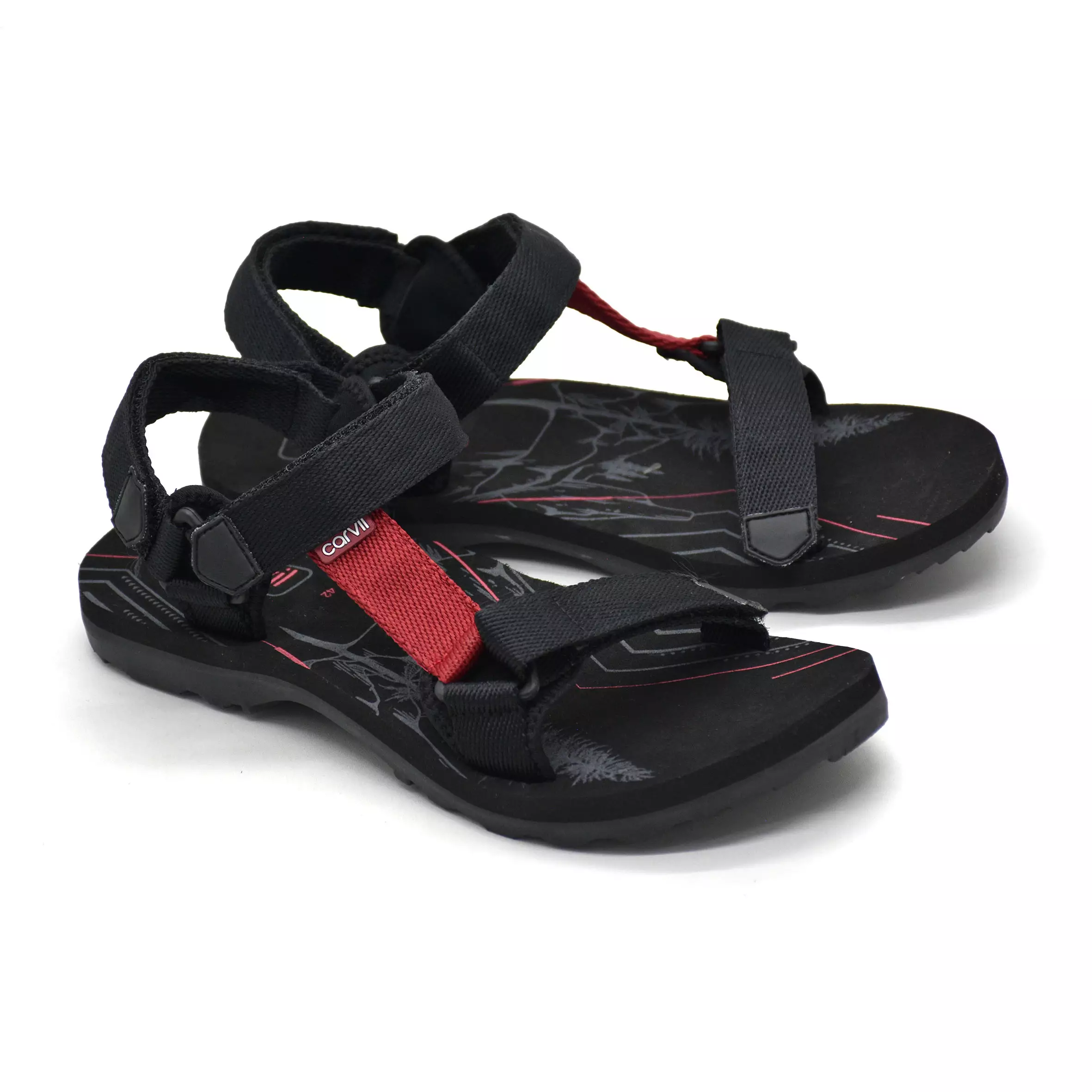Carvil Sandal Gunung Pria Jeronimo-GM Black/Red