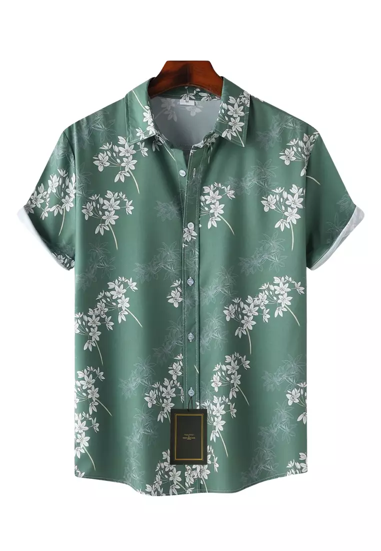 Hawaiian Print Short Sleeve Shirt YL-C305