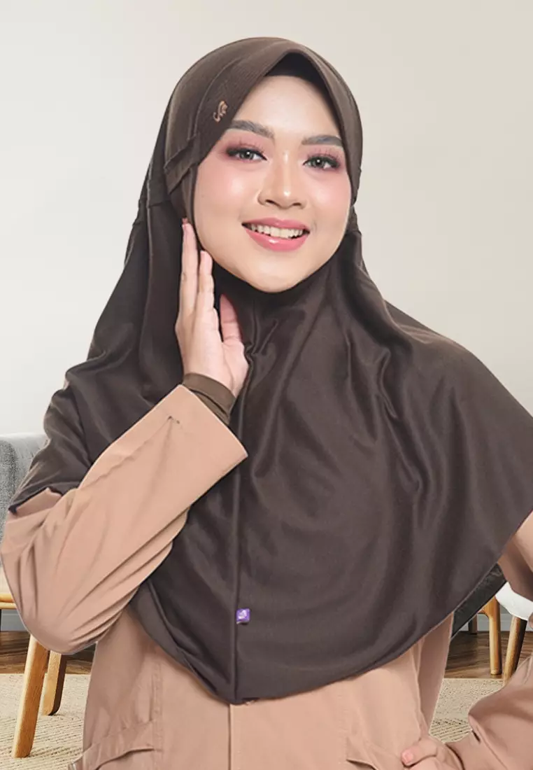 Rabbani - Kerudung Sekolah Instan Innova Lx - Brown