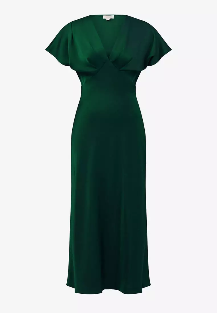 Catalina V-Neck Satin Dress