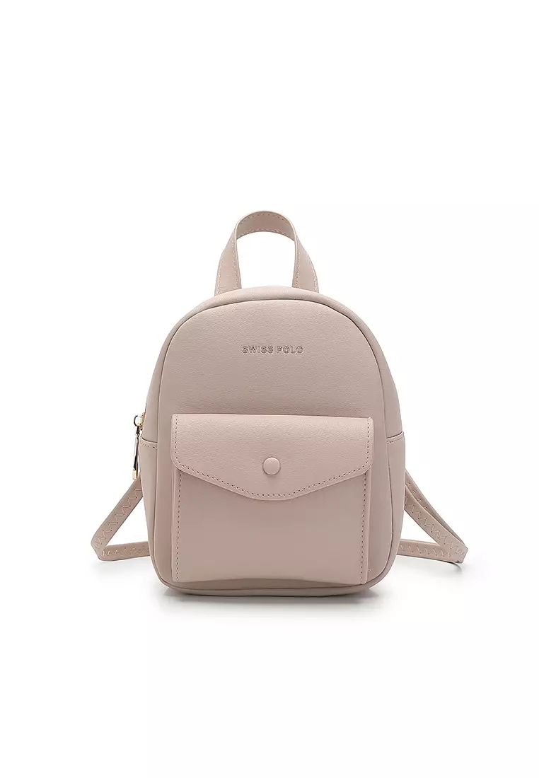 Women's 2-Way Backpack / Crossbody Bag / Sling Bag (Tas Ransel Wanita & Tas Punggung Wanita / Tas Selempang Wanita) - Cokelat