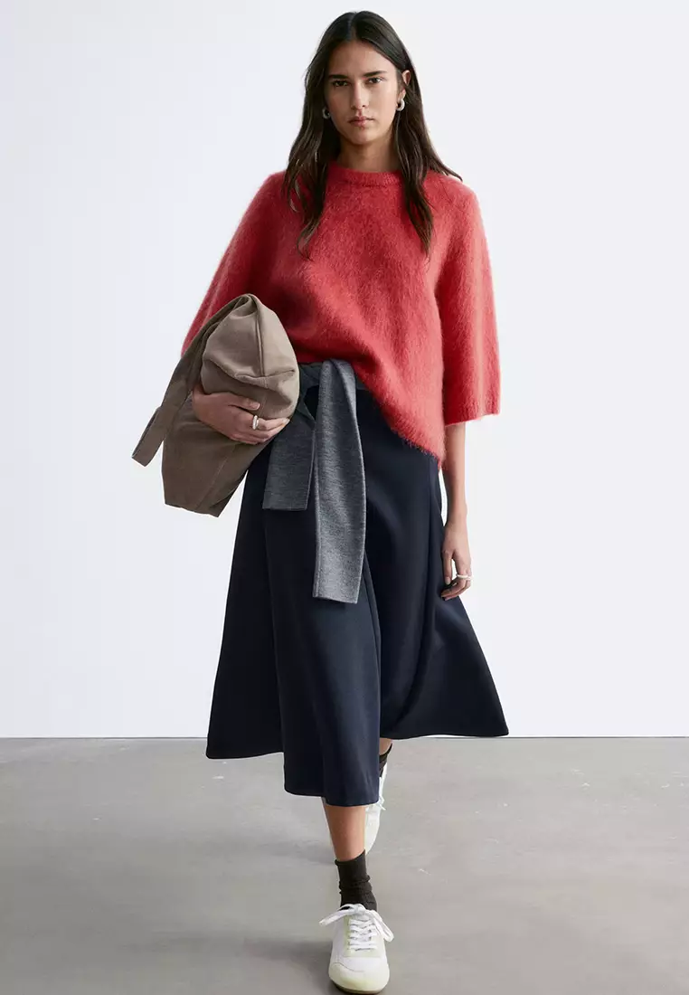 Mohair-Blend Knitted Top