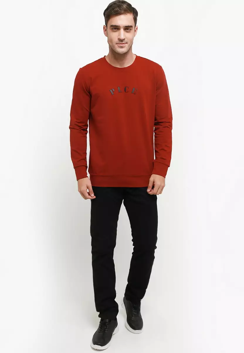 POLICE Sweater Lengan Panjang Emboss Print Pria 2692120063