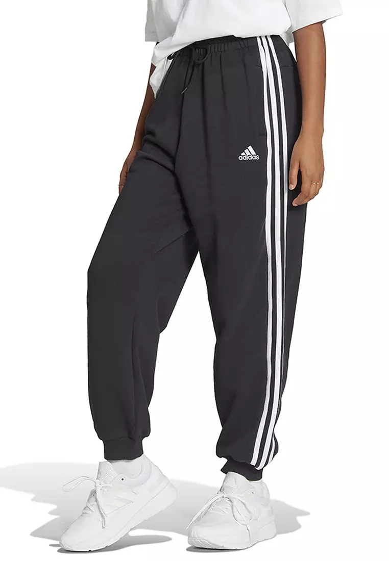 Buy adidas Essentials Linear French Terry Cuffed Training Pants Women  Lightgrey, White online