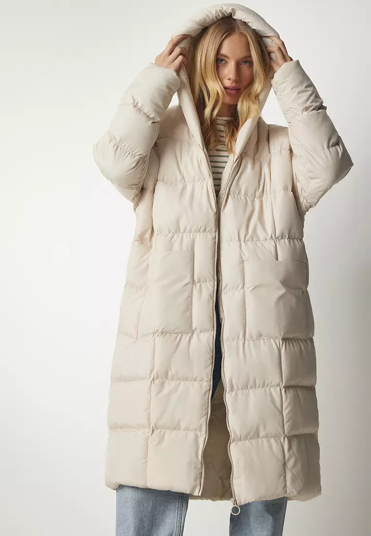 Hooded Long Inflatable Coat