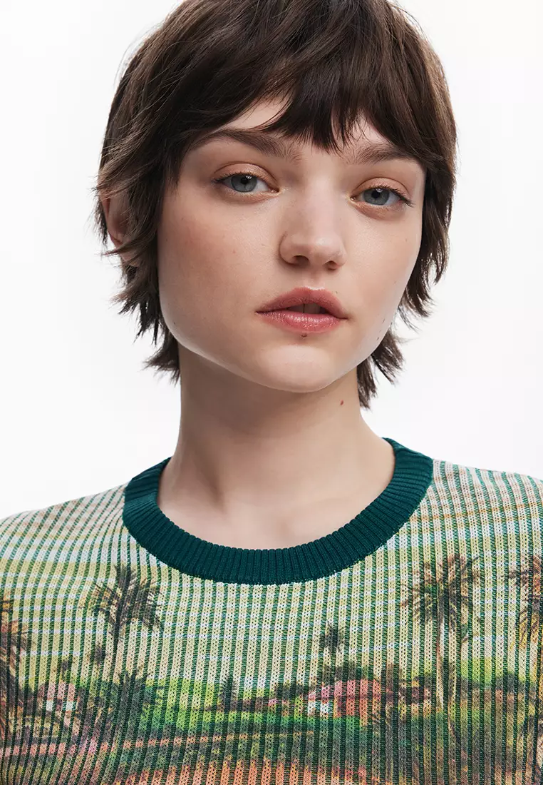 Landscape knit t-shirt