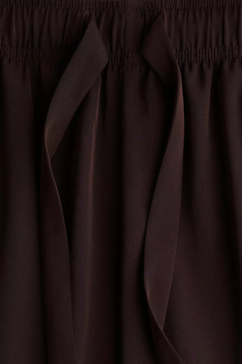 Drawstring twill trousers