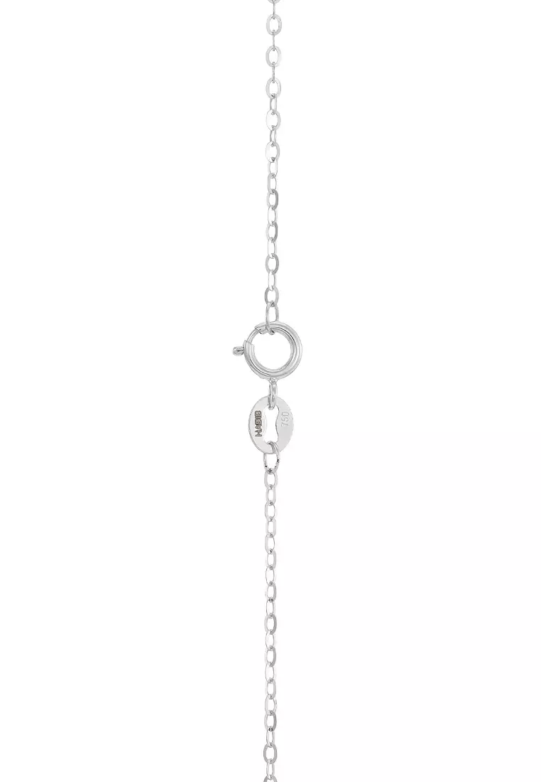 HABIB Heart Amethyst and Diamond Necklace in 750/18K White Gold 457850325(N)