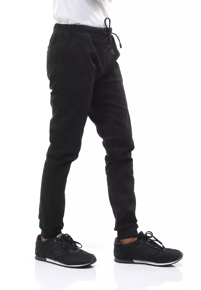 Locko Long Pants Celana Jogger Pria Style Comando Material Cotton ORIGINAL - Black