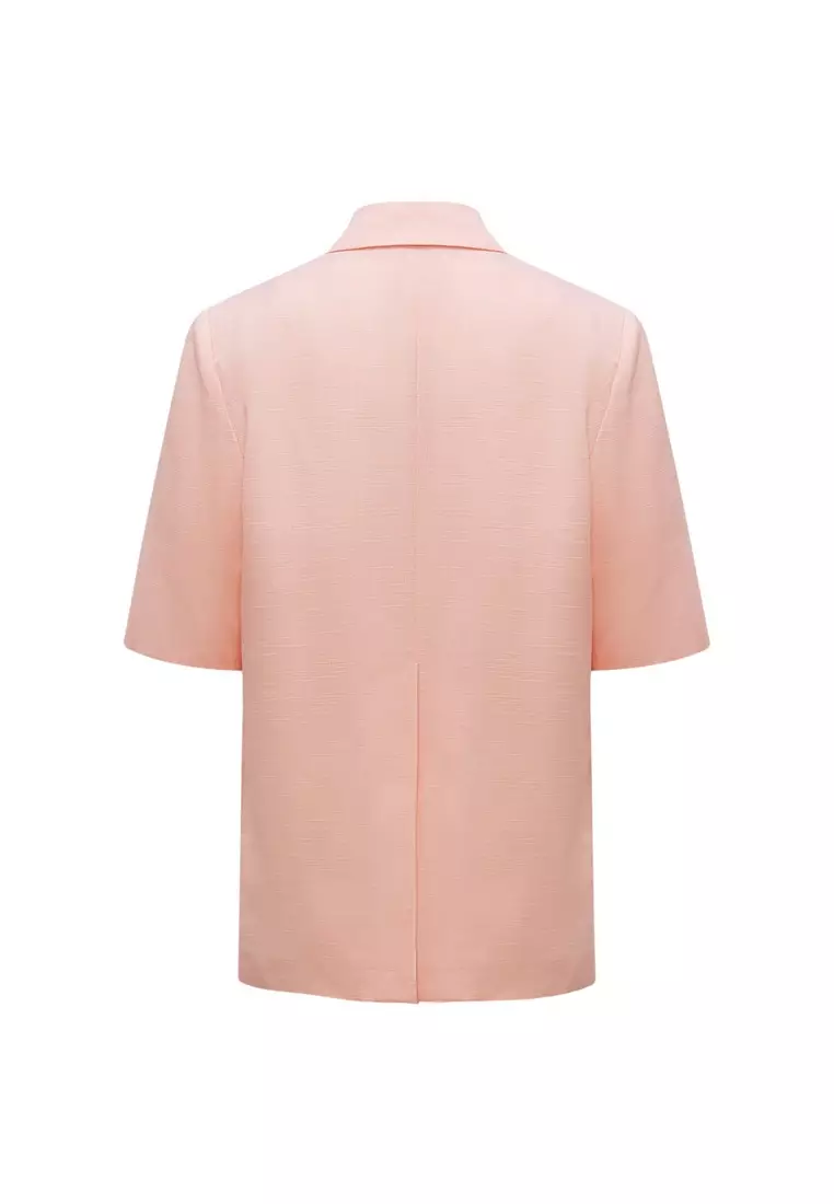 Relaxed Fit Short Sleeve Blazer