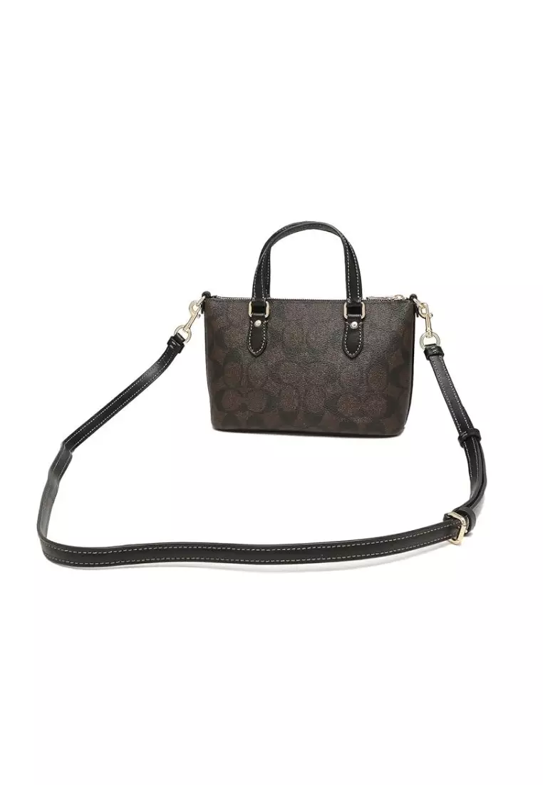 COACH Mini Gallery Crossbody In Signature Canvas (CH468) – IM / BROWN / BLACK