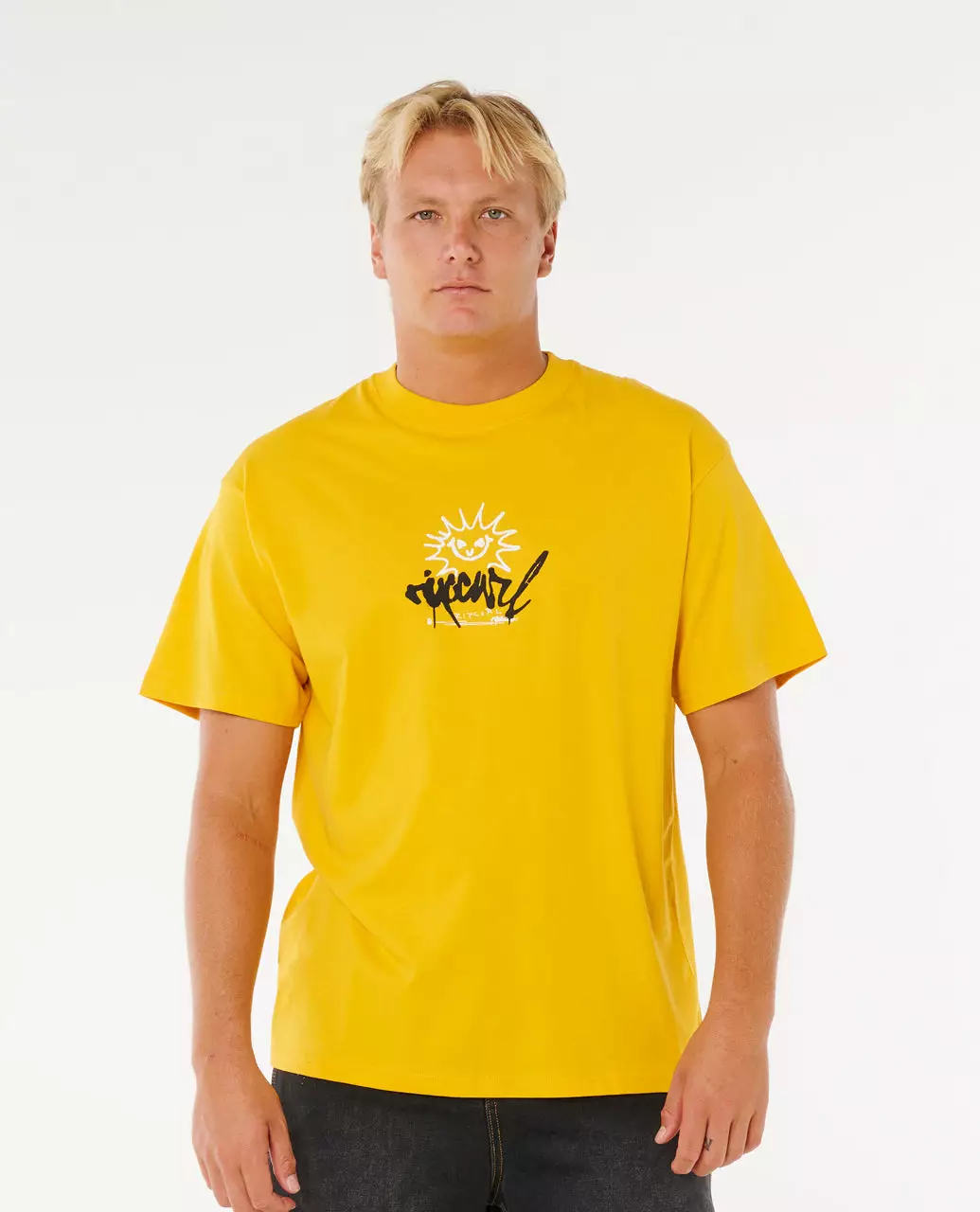 Rip Curl Men Inner Visions Rotten Sun Loose Tee - Royal Yellow