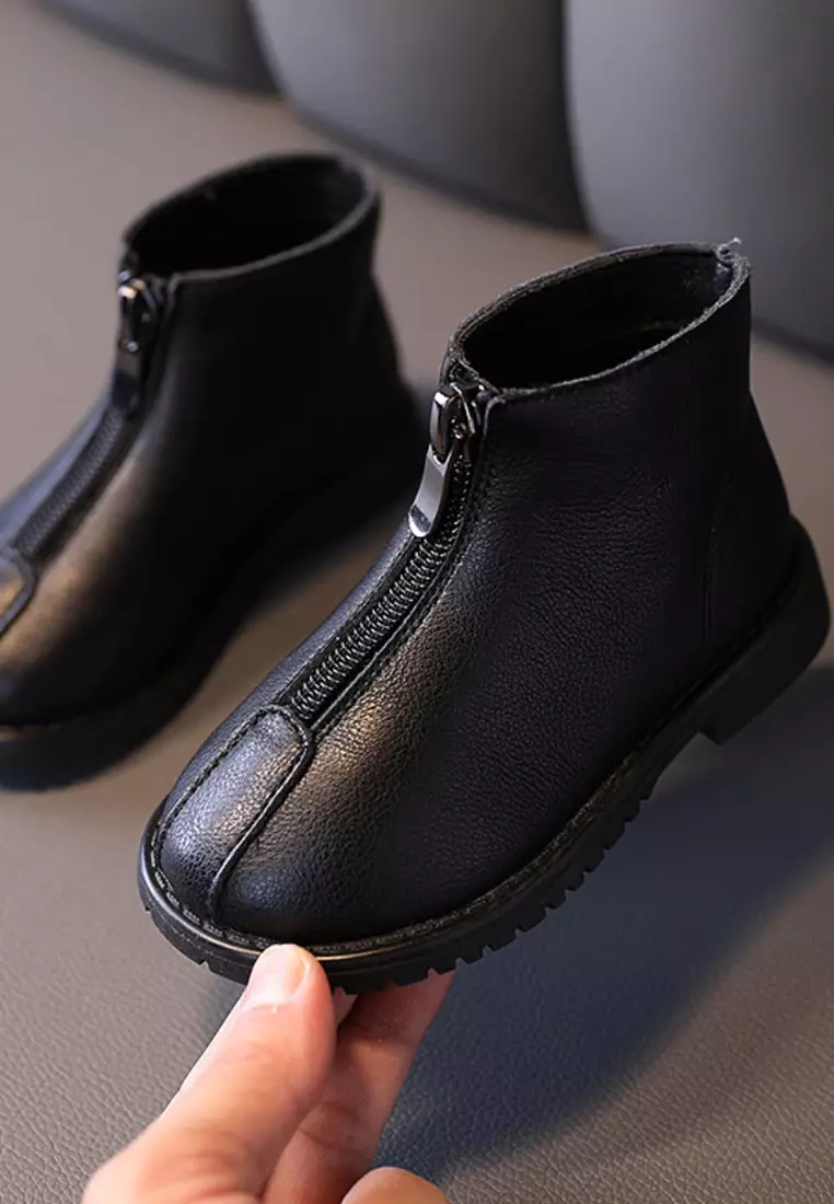 Buy Twenty Eight Shoes VANSA Fashion Leather Front Zip Ankle Boots
