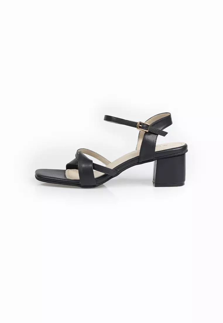 SEIS Amanda Sandal Heels Wanita Hak 5 cm - BLACK