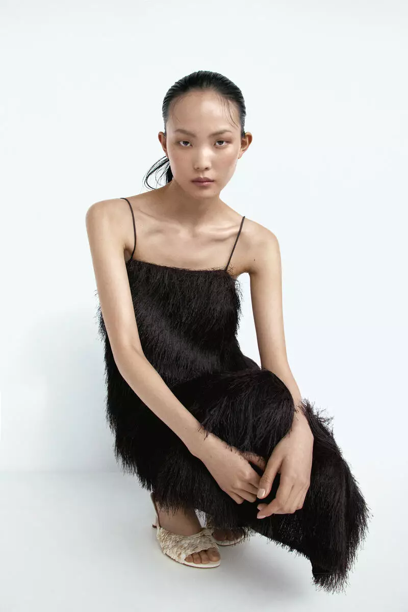 Fringed strappy dress