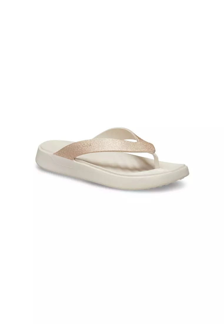 Discount on Crocs  shoes - SKU: Women's Getaway Glitter Flip in Stucco