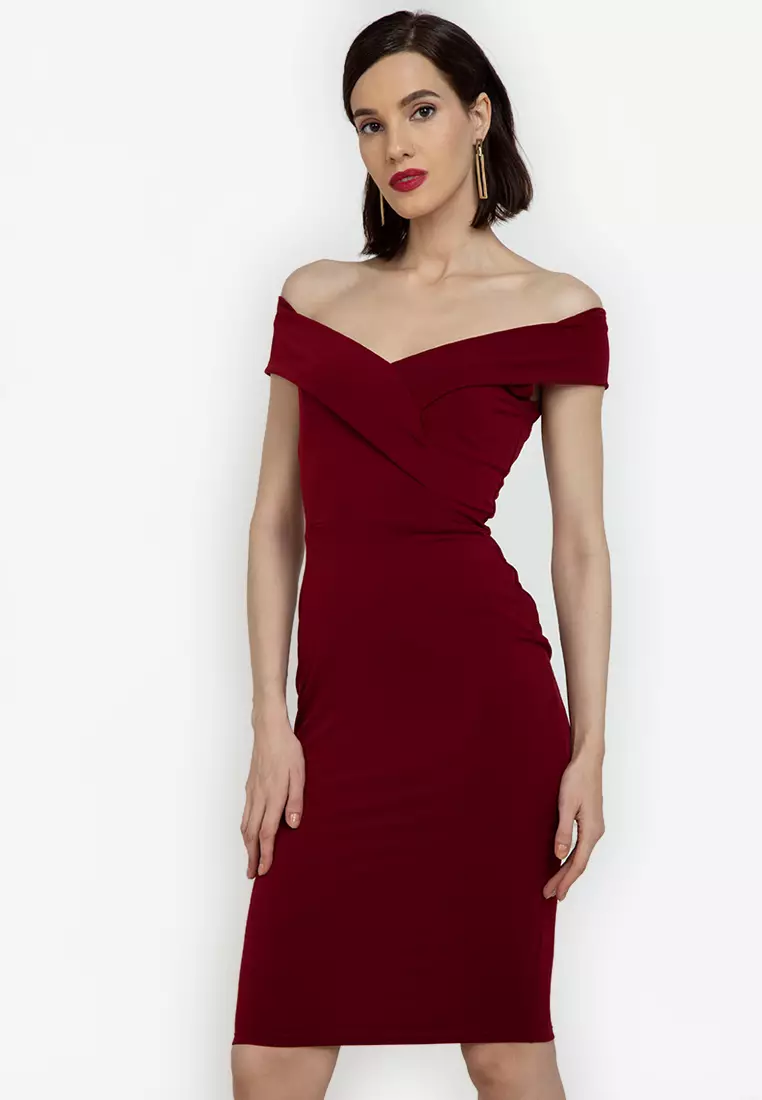 Zalora maroon clearance dress
