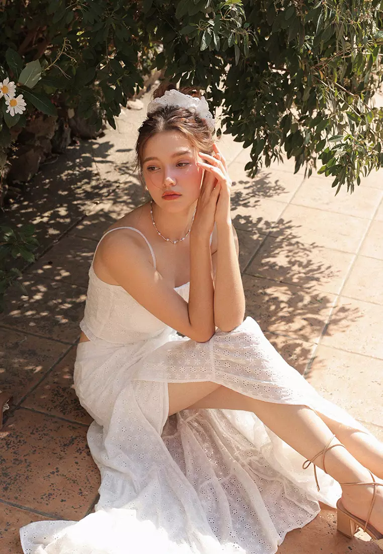 Lace Tiered Maxi Skirt