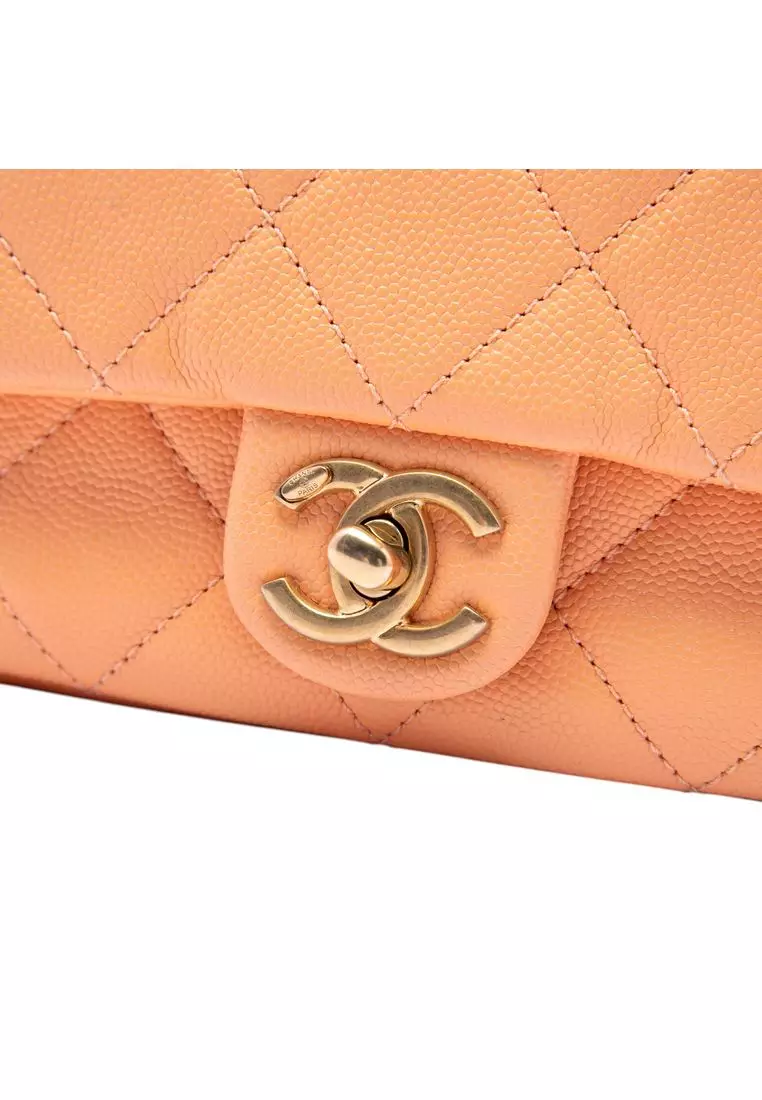 Pre-Loved Chanel Mini Cc Quilted Caviar Single Flap