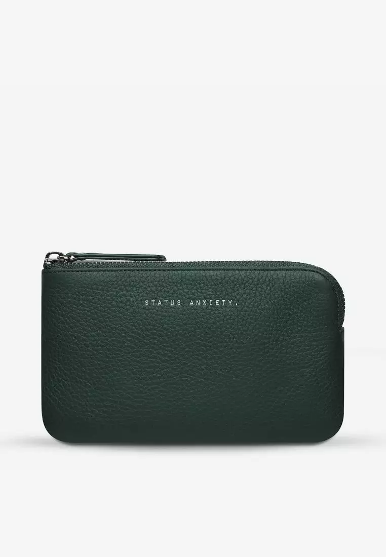 Buy Status Anxiety Status Anxiety Smoke And Mirrors Zip Leather Pouch Teal 2024 Online