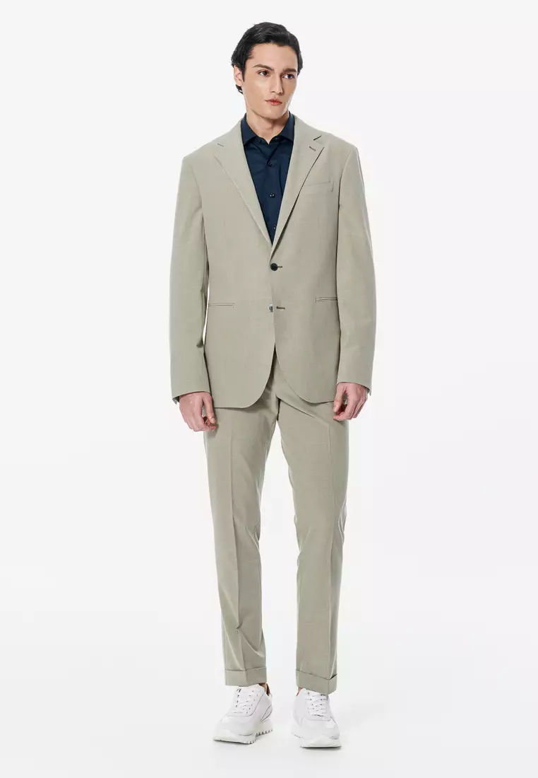 #米蘭系列 藏青色素面標準版襯衫