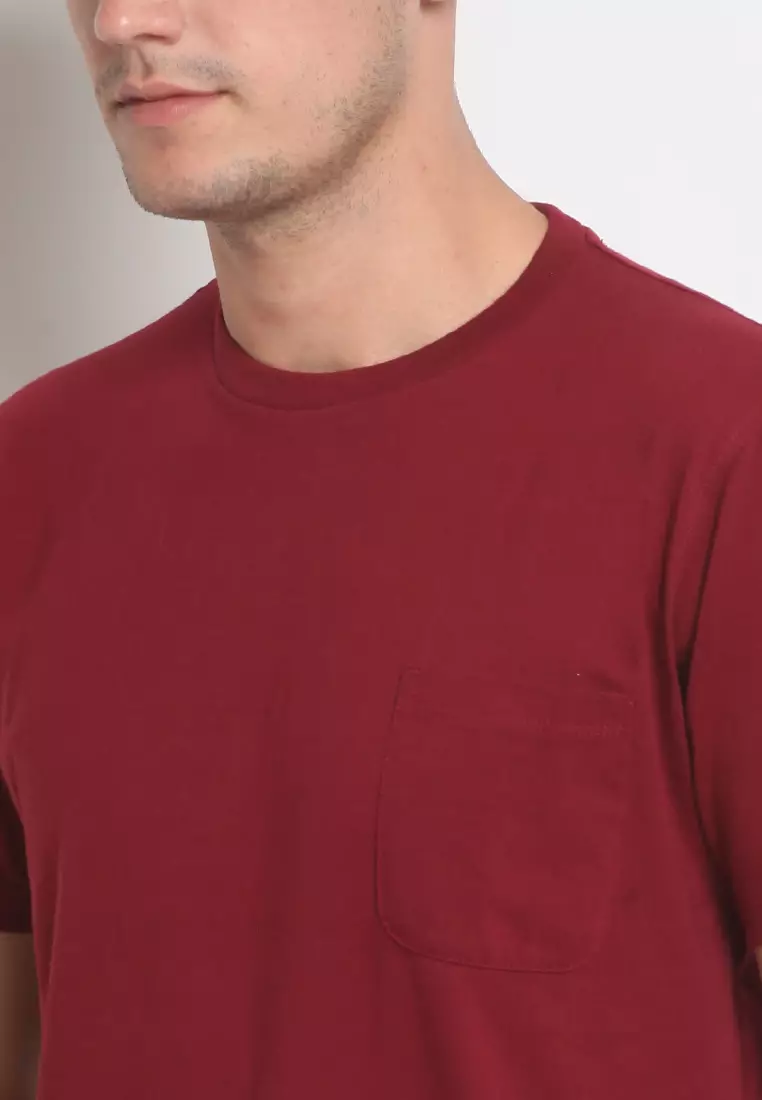 LARUSSO T-Shirt Premium Pocket Tee - Maroon