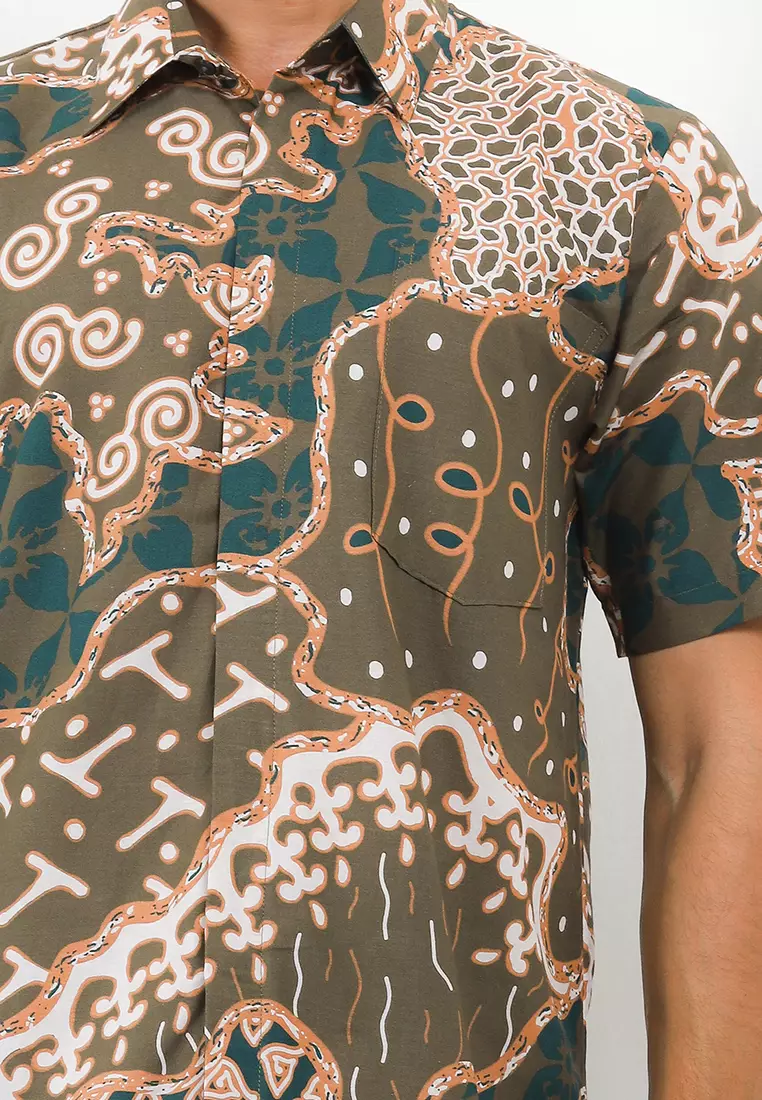 Alfred Shirt Kemeja Batik Katun Lengan Pendek