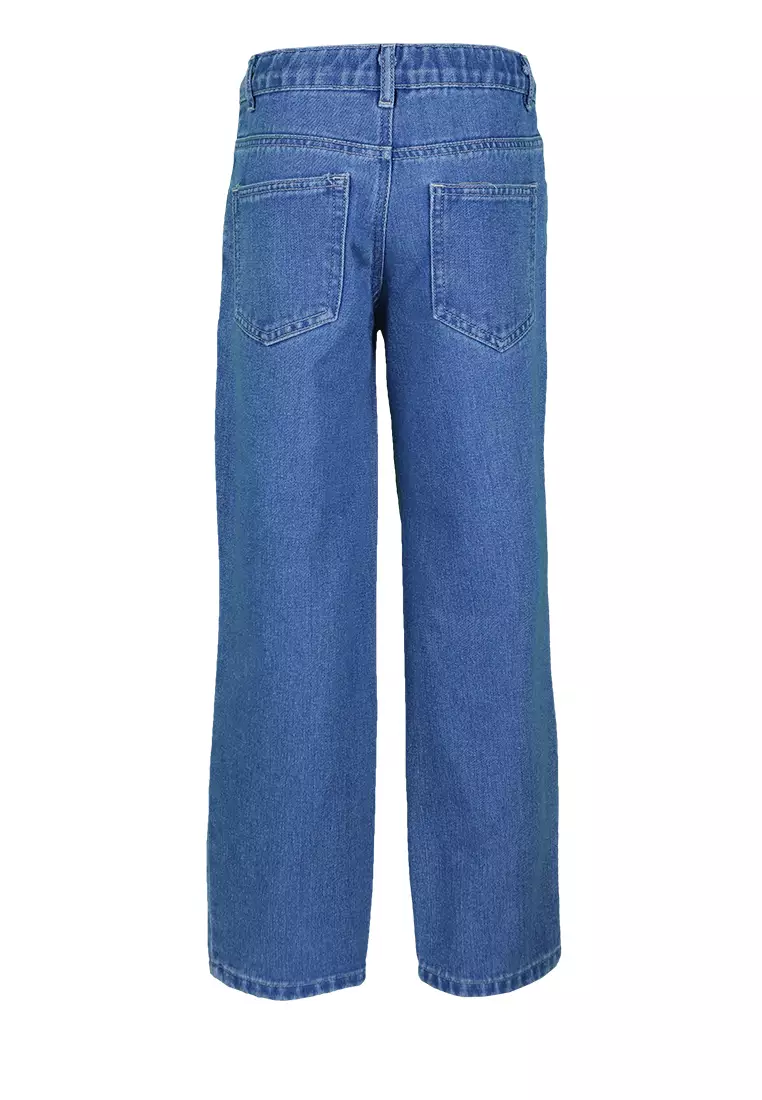 Pito Dito Girl Labeige Celana Panjang Jeans Anak Biru - Size 4