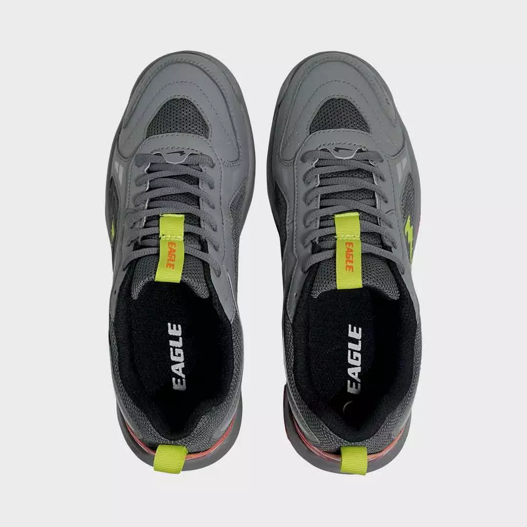 Sepatu Eagle Ultracourt – Badminton shoes Warna ABU-ABU/HITAM