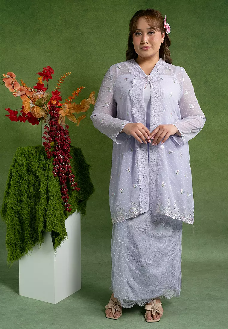 Ita Polka Dot Long Kebaya Top