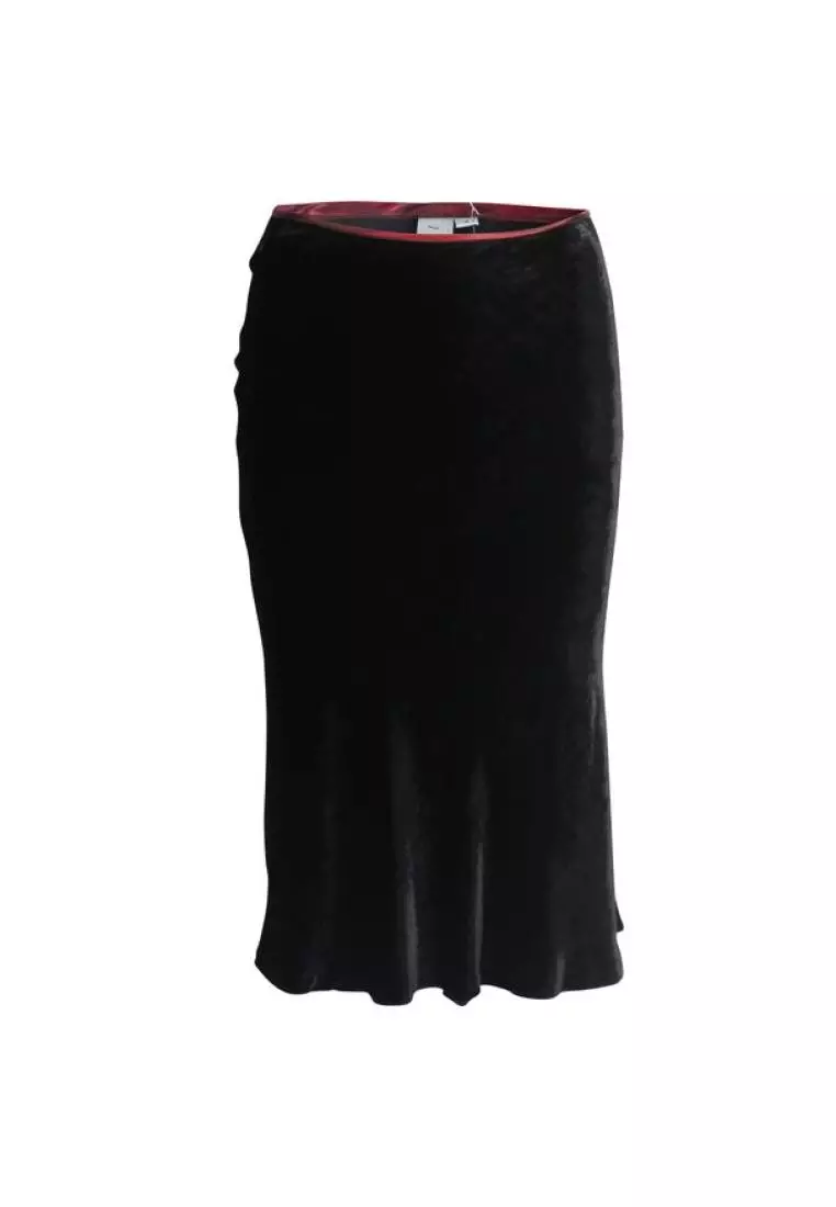 Black velvet skirt designs discount