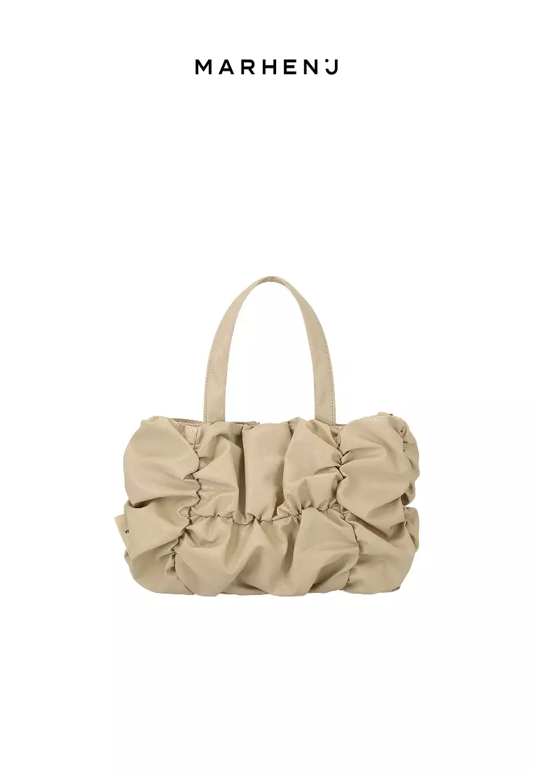 POPCORN JAZZ Nylon Crossbody Bag Beige