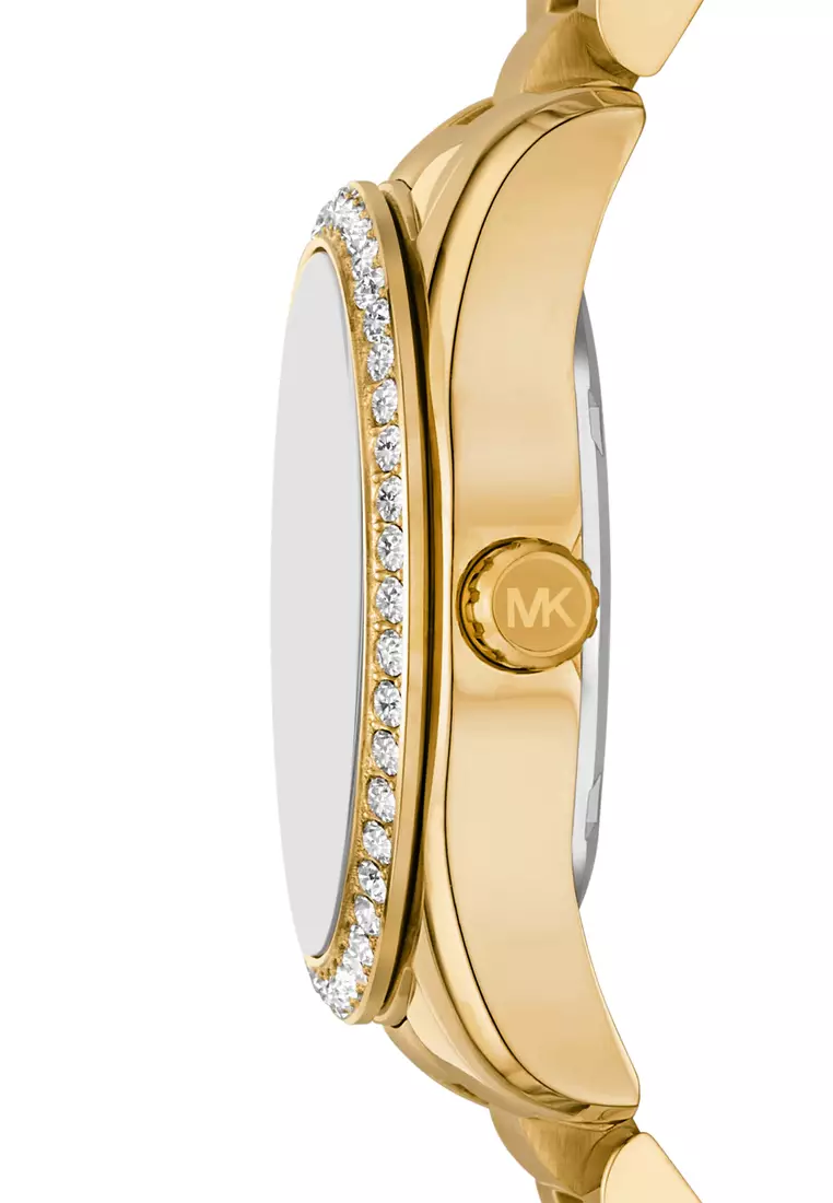 Michael Kors Women's Lexington Chronograph Watch ( MK4982 ) - Quartz, Gold Case, Round Dial, 16 MM Gold Stainless Steel Band