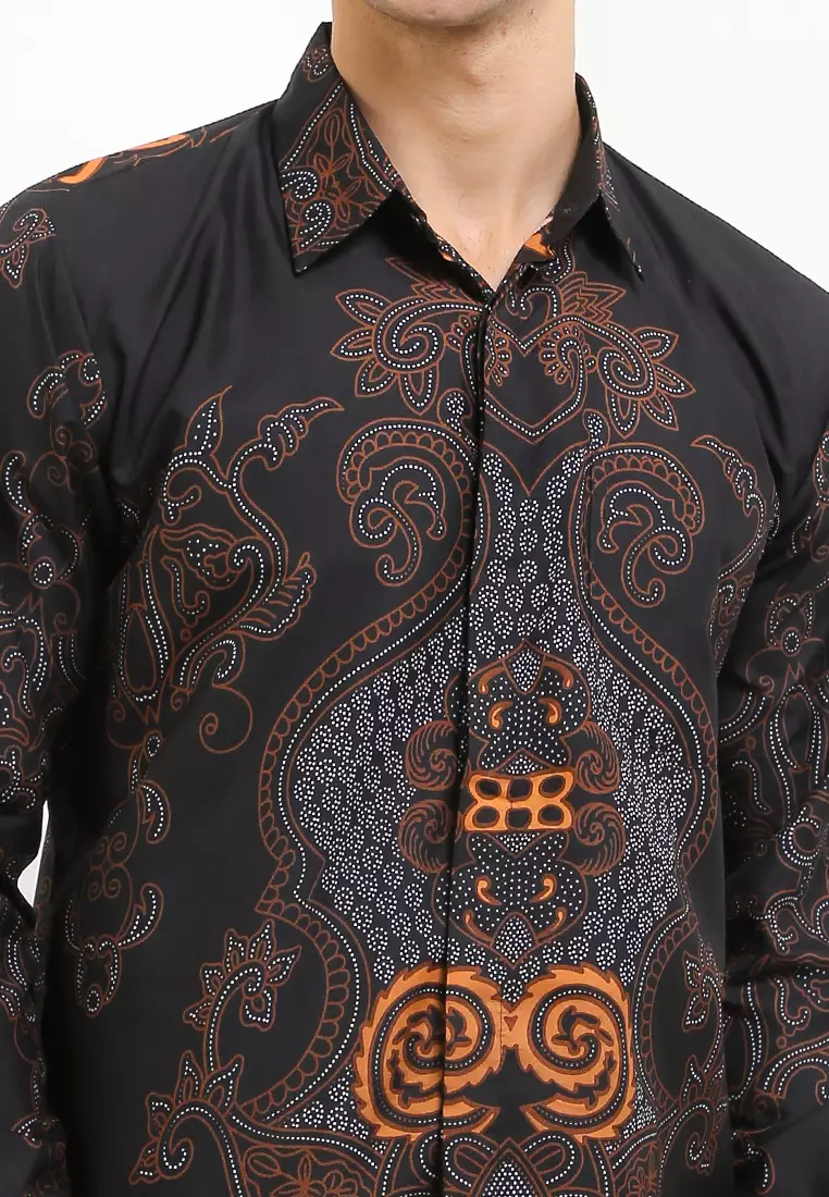 Abinawa Kemeja Batik Exclusive Premium Pria Casual Modern Lengan Panjang