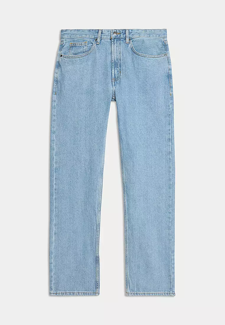 Straight Fit Pure Cotton Jeans