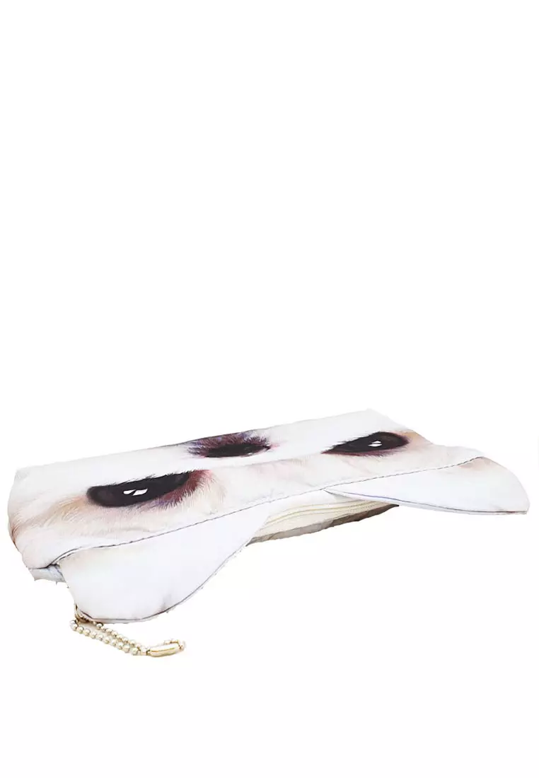 Snow Pup Face 3D Pouch