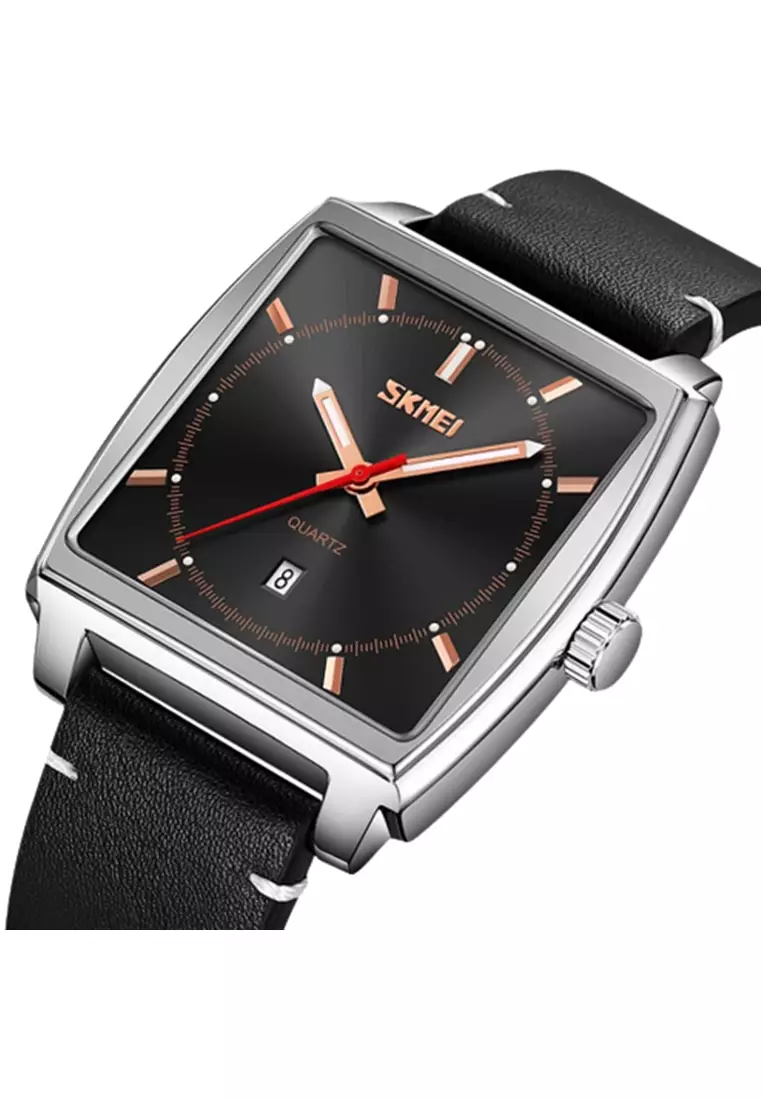 Jam Tangan Pria Analog Waterproof Strap Tali Material PU Leather DV47 ORIGINAL