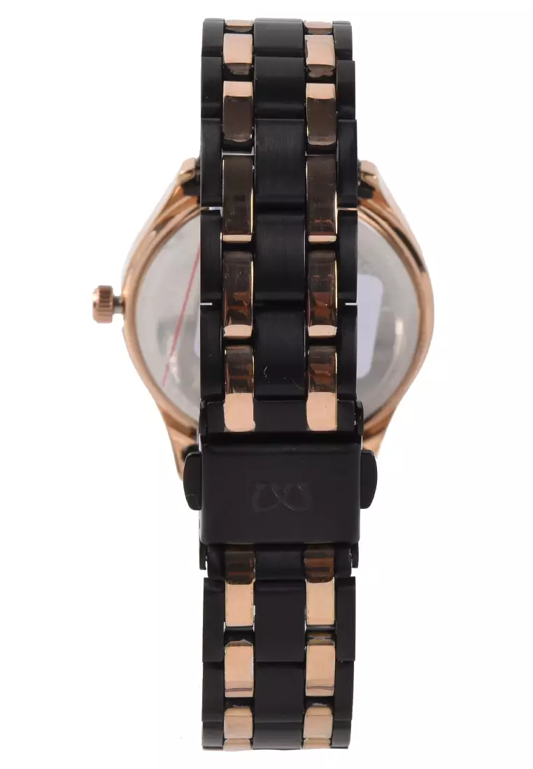 Mirage - Jam Tangan Wanita - Rosegold - Black Stainless Steel Bracelet - 8754L-B