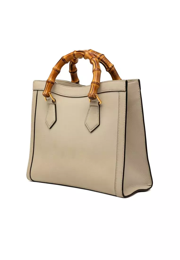 Pre-Loved Gucci Small Calfskin Bamboo Diana Satchel